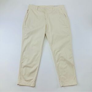 Gap Downtown khaki cream womens flat front chinos Size 16 stretch cotton